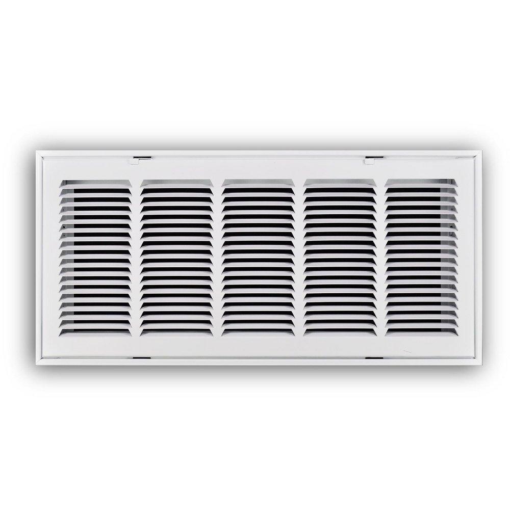 24 x 10 in. Stamped Steel Return Air Filter Grille in White image number 0