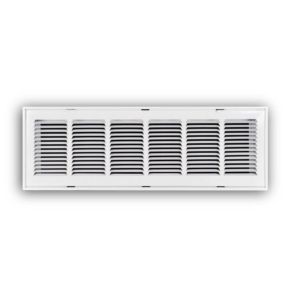 30 x 8 in. Stamped Steel Return Air Filter Grille in White image number 0