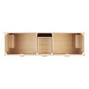 72 in. Floor Mount Vanity in Natural Bamboo with Carrara Marble image number 1