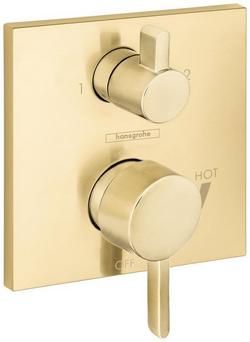 Two Handle Pressure Balancing Valve Trim in Brushed Gold Optim