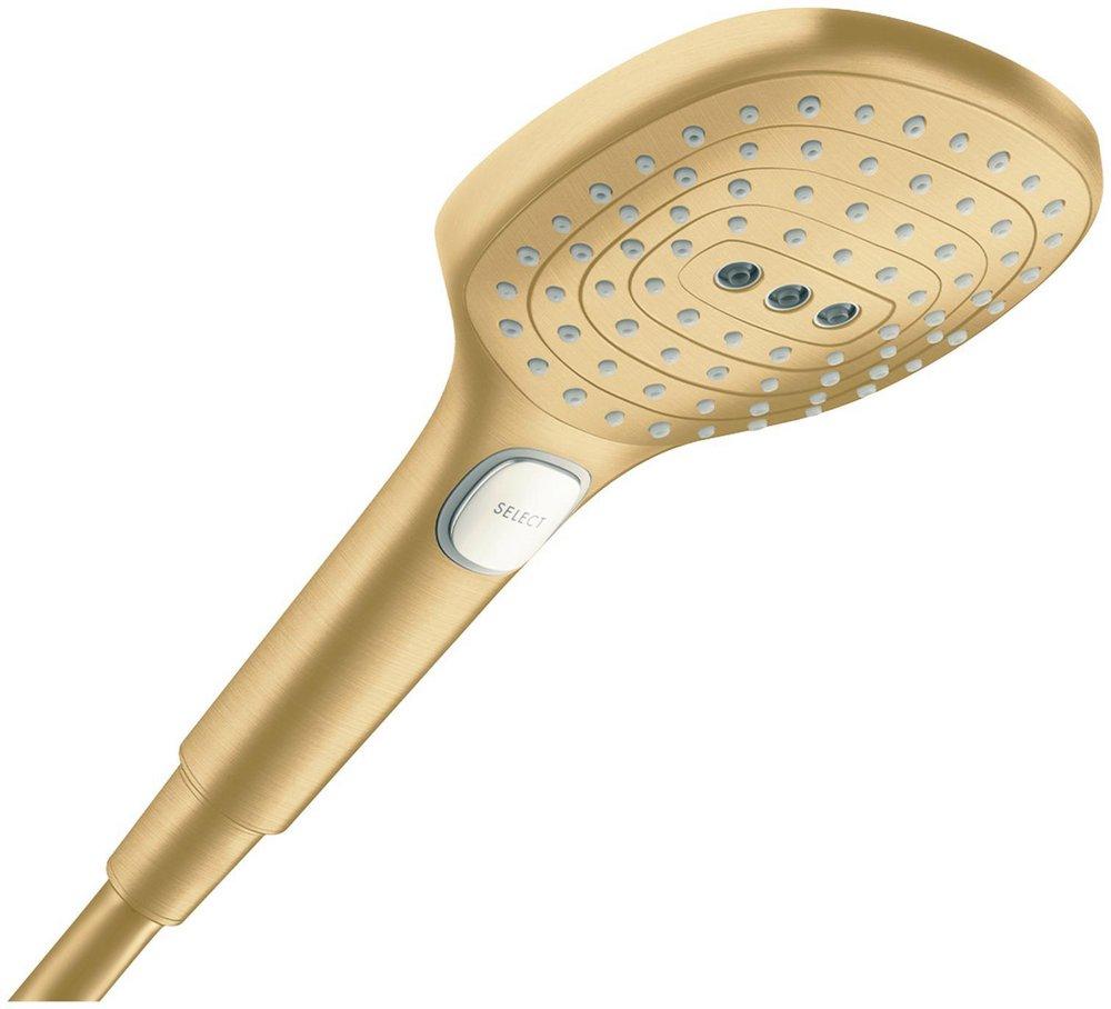 RAINDANCE SELECT E HANDSHOWER 120 3-JET 2.5 GPM IN BRUSHED GOLD OPTIC 