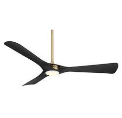 60 in. LED Smart Ceiling Fan in Legacy Brass/Coal