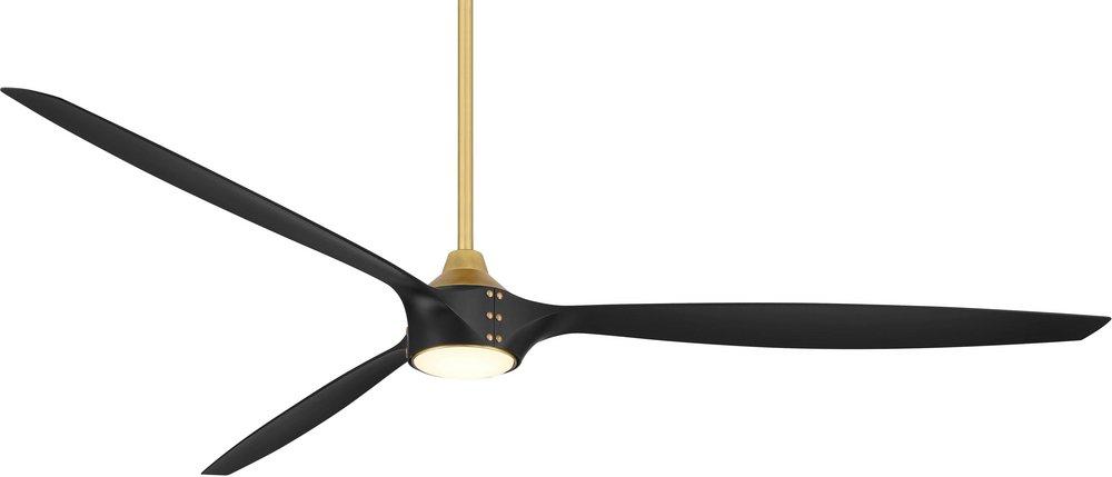 84 in. 3-Blade Indoor Smart Integrated LED Ceiling Fan in Legacy Brass/Coal 