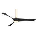 56in. 3-Blade LED Ceiling Fan with Remote in Legacy Brass and Coal