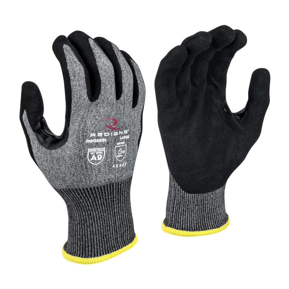 RADIANS RWG589 CUT PROTECTION LEVEL A9 SANDY FOAM NITRILE COATED GLOVE 