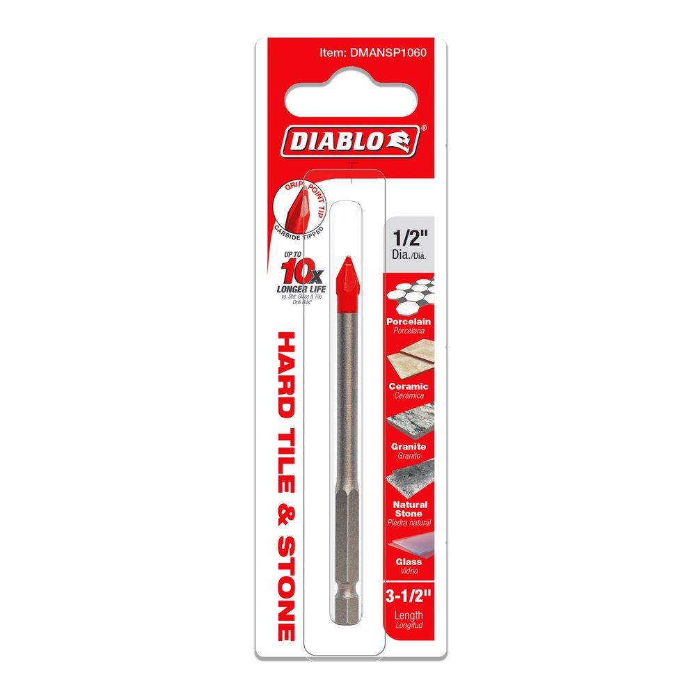 DIABLO 1/2 HARD TILE & STONE CARB TIPPED DRILL BIT 