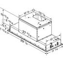 BROAN 30-INCH BUILT IN POWER PACK INSERT 650 MAX BLOWER CFM STAINLESS STEEL 