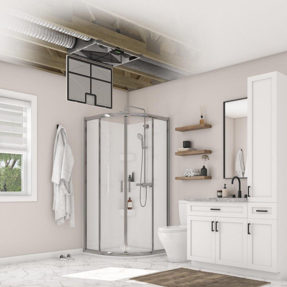 BROAN ONE 150 CFM ENERGY RECOVERY VENTILATOR ERV HARDWIRED INTERIOR DOOR/TRIM 