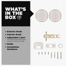 MAVEN HALL/CLOSET KNOB W/ ROUND ROSE IN SATIN NICKEL 