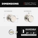 Square Hall/Closet Door Knob with Round Rose in Satin Nickel 