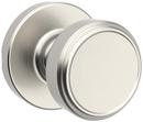 Square Hall/Closet Door Knob with Round Rose in Satin Nickel 