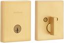Smartkey Rectangle Deadbolt in Satin Brass 