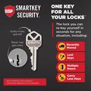 Smartkey Rectangle Deadbolt in Satin Brass 
