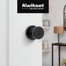 Round Keyed Entry Knob with Smartkey Technology in Matte Black 
