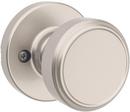 Half Dummy Round Door Knob with Round Rose in Satin Nickel 