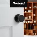 Half Dummy Round Door Knob with Round Rose in Matte Black 