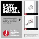 Half Dummy Round Door Knob with Round Rose in Matte Black 