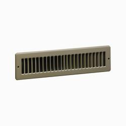 2-way 2 x 12 in. Toe Space Grille Residential in Golden Sand and in Bright White Steel