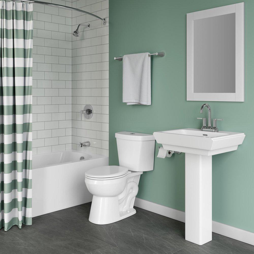 1.0 gpf/1.28 gpf Dual Flush Toilet Tank in White with Push Button 