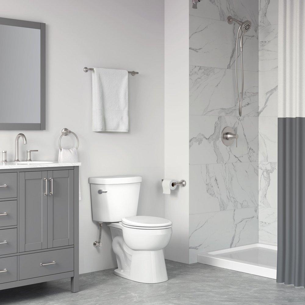 1.0 gpf/1.28 gpf Dual Flush Toilet Tank in White with Lever 