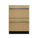 CCY AVALLON 5.3 CU FT 24 UNDERCOUNTER PANEL READY DUAL DRAWER REFRIGERATOR 