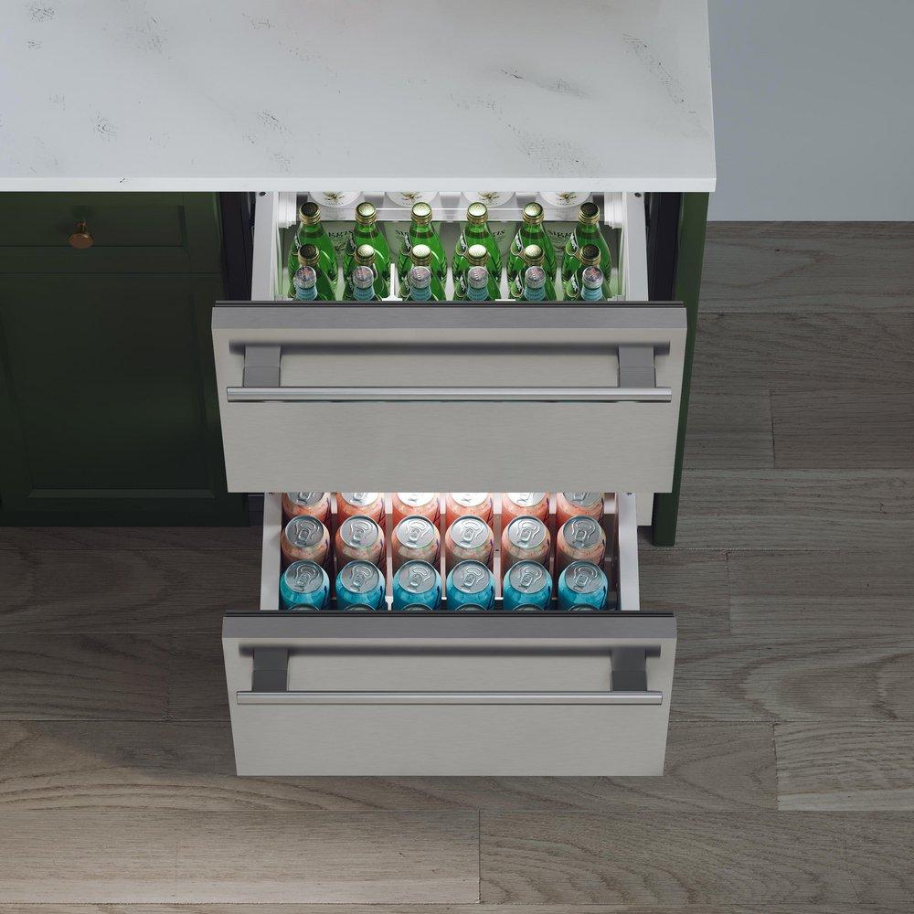 24 in. Undercounter Dual Drawer Refrigerator in Stainless Steel 