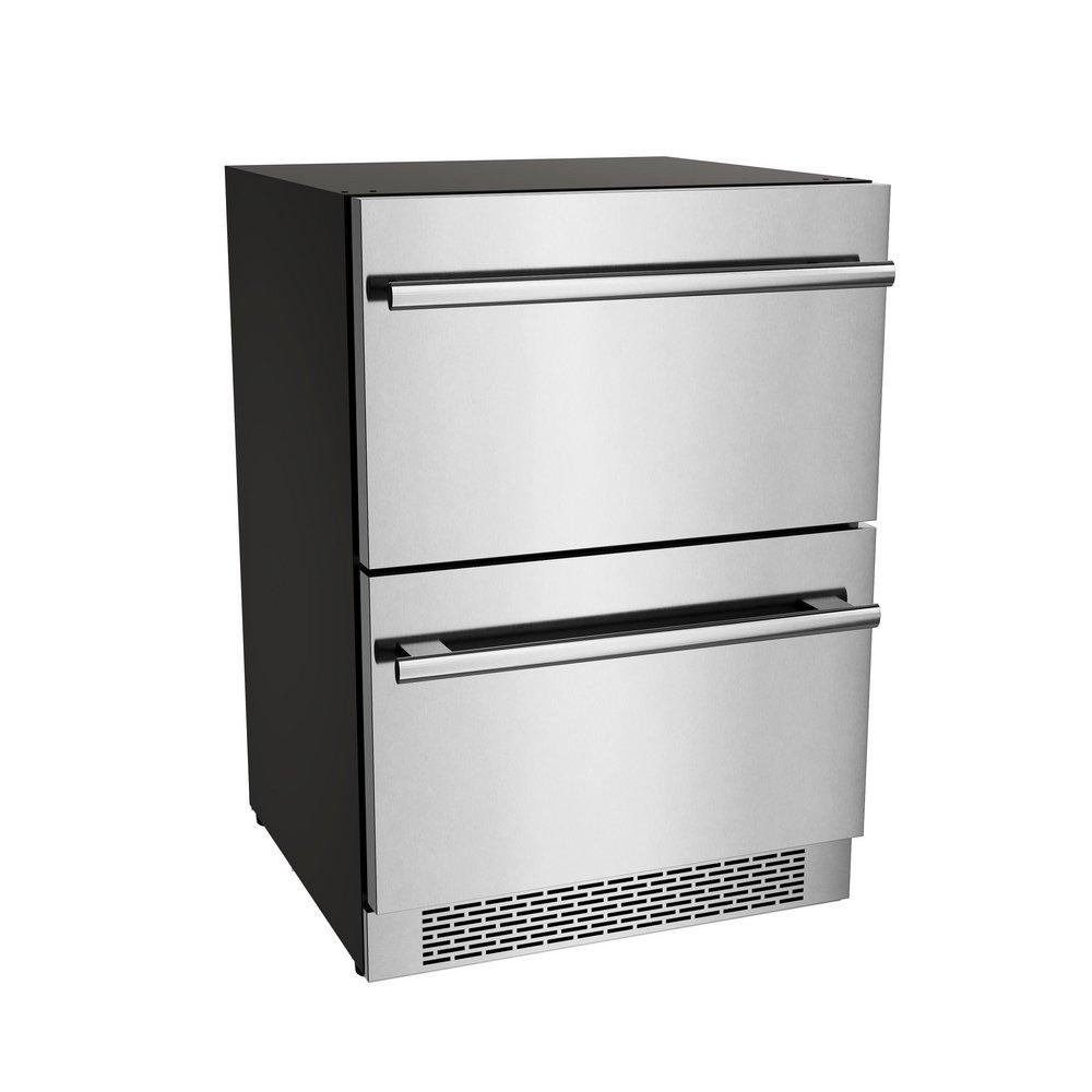 24 in. Undercounter Dual Drawer Refrigerator in Stainless Steel 