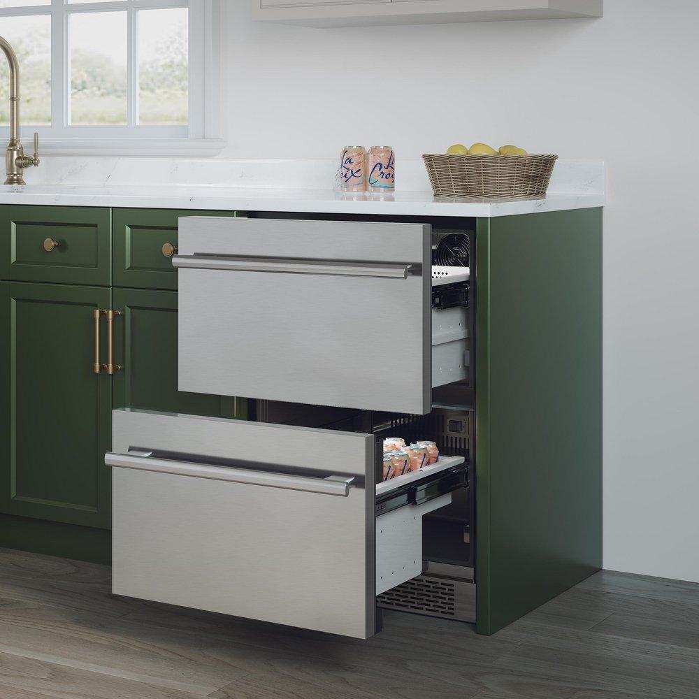 24 in. Undercounter Dual Drawer Refrigerator in Stainless Steel 