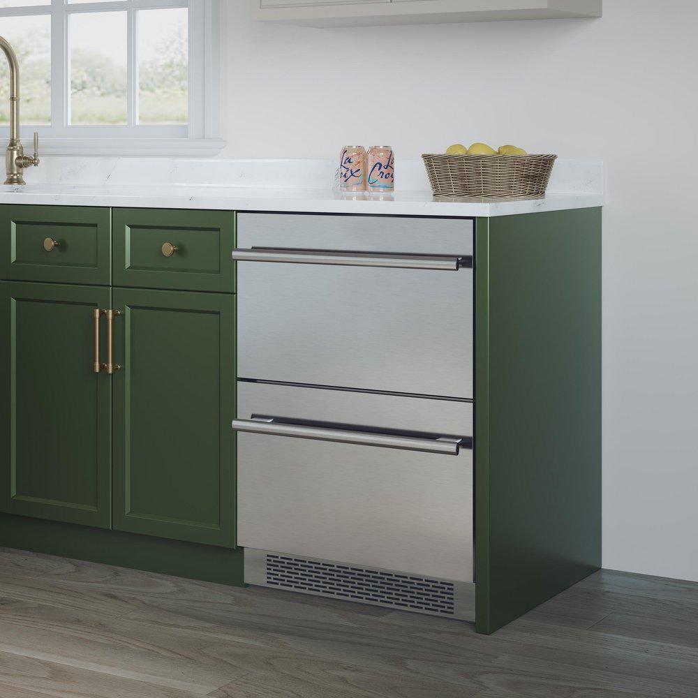 24 in. Undercounter Dual Drawer Refrigerator in Stainless Steel 