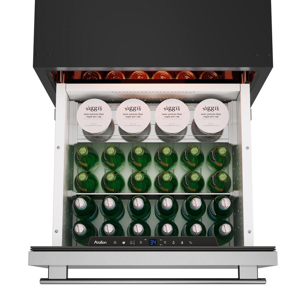 24 in. Undercounter Dual Drawer Refrigerator in Stainless Steel 