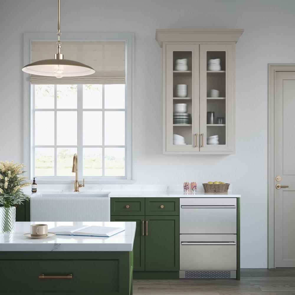 24 in. Undercounter Dual Drawer Refrigerator in Stainless Steel 