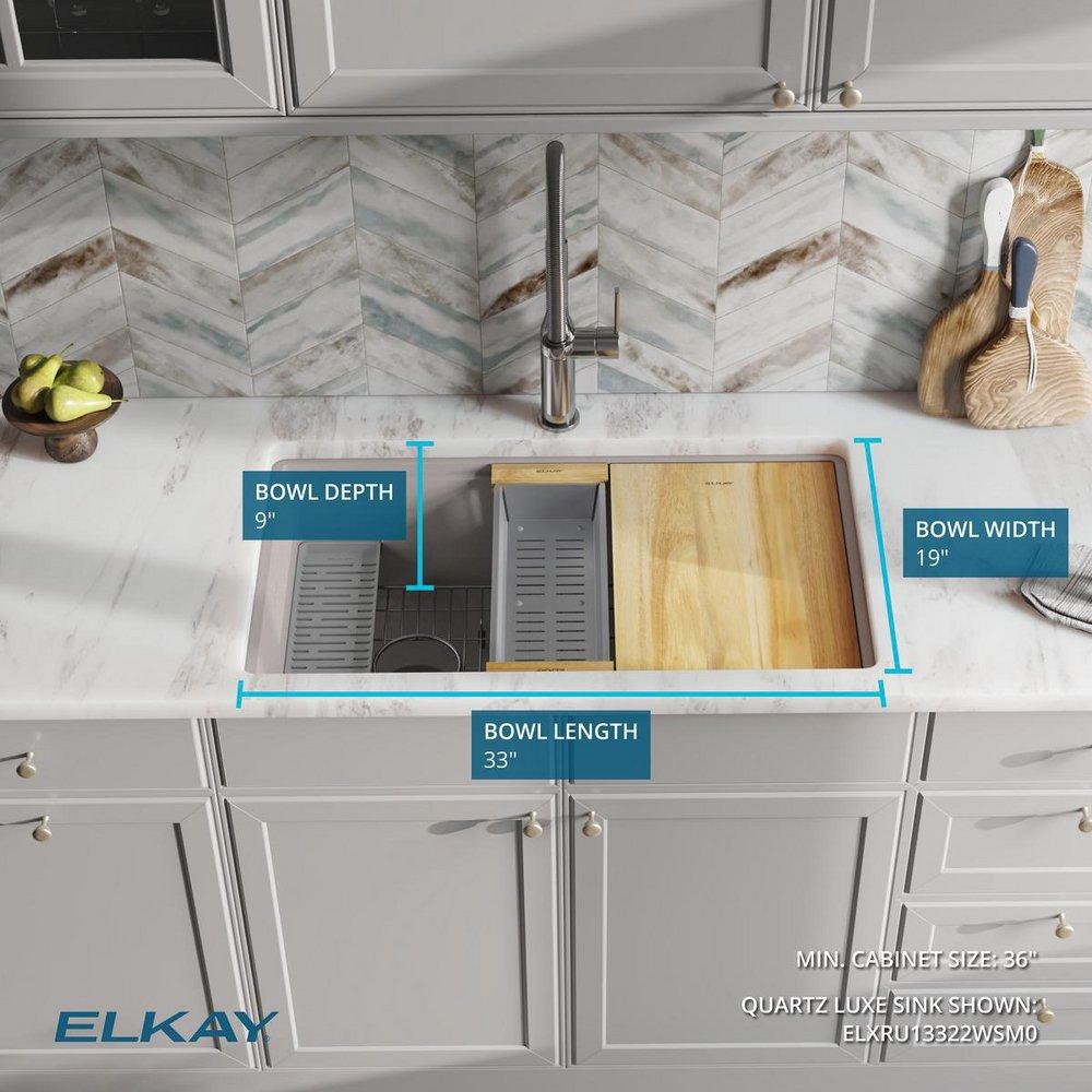 33X19 1B UM WSTAT SINK KIT W/ PERFE 