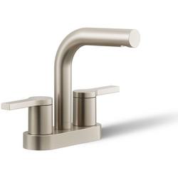Two Handle Centerset Bathroom Sink Faucet in Vibrant Brushed Nickel