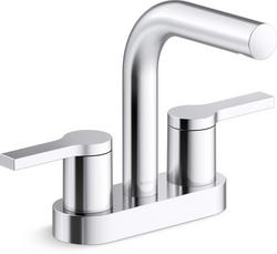 Two Handle Centerset Bathroom Sink Faucet in Polished Chrome