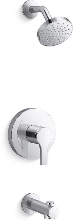One Handle Single Function Bathtub & Shower Faucet in Matte Black (Trim Only)