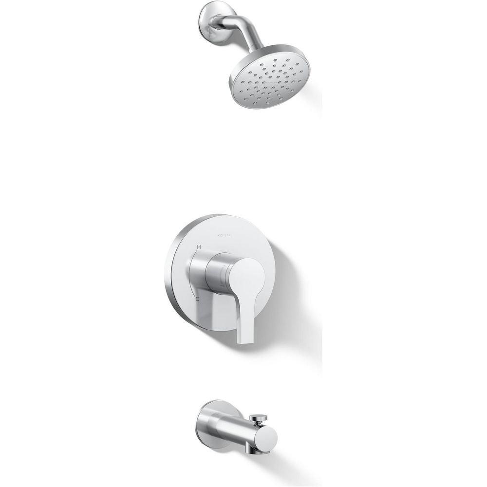 One Handle Single Function Bathtub & Shower Faucet in Matte Black (Trim Only) 