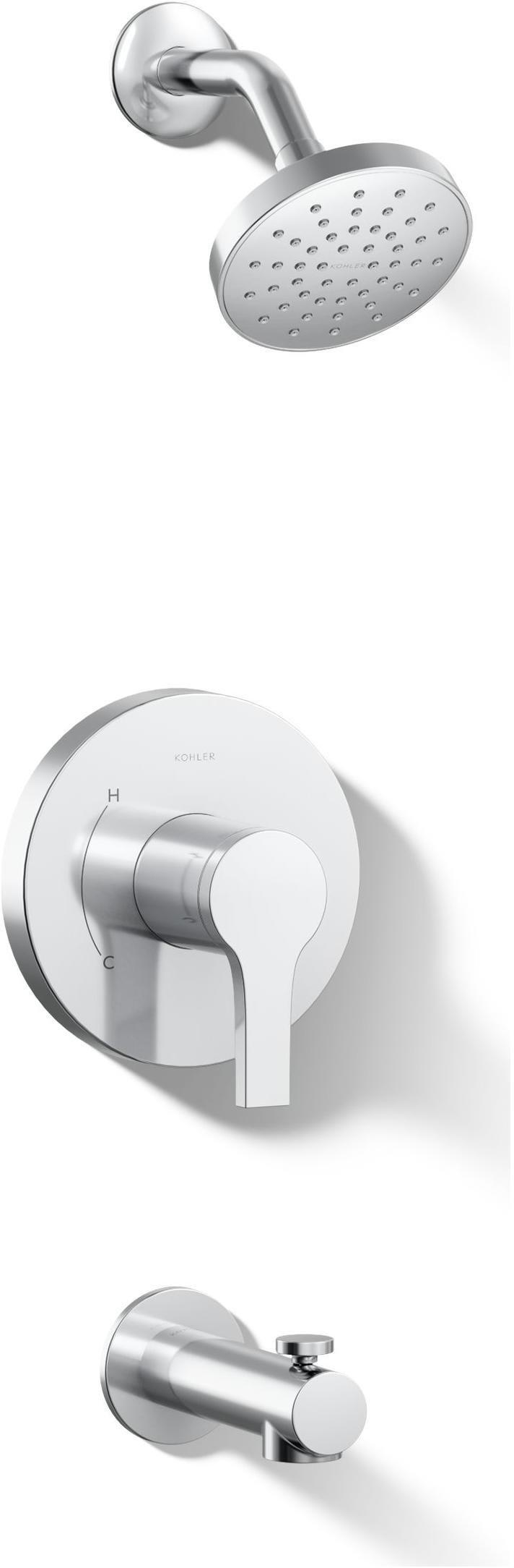 One Handle Single Function Bathtub & Shower Faucet in Polished Chrome (Trim Only) 