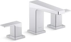 Two Handle Widespread Bathroom Sink Faucet in Polished Chrome