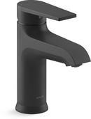Single Handle Monoblock Bathroom Sink Faucet in Matte Black