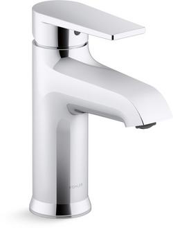 Single Handle Monoblock Bathroom Sink Faucet in Polished Chrome