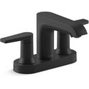 KOHLER Matte Black Two Handle Centerset Bathroom Sink Faucet 