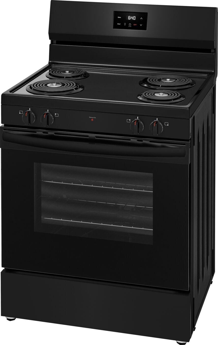30 in. 4-Burner Electric Freestanding Range in Black 
