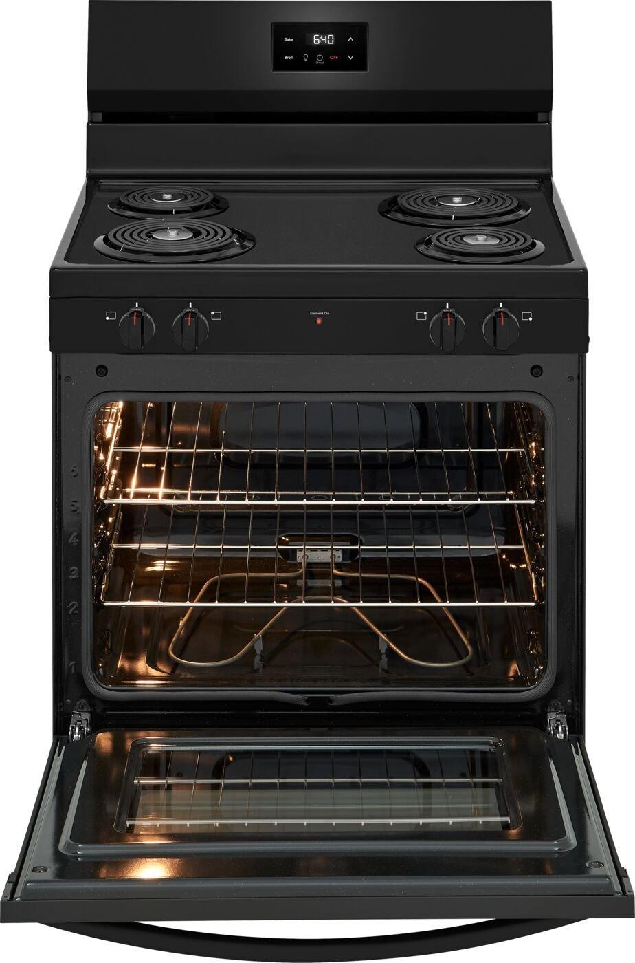 30 in. 4-Burner Electric Freestanding Range in Black 