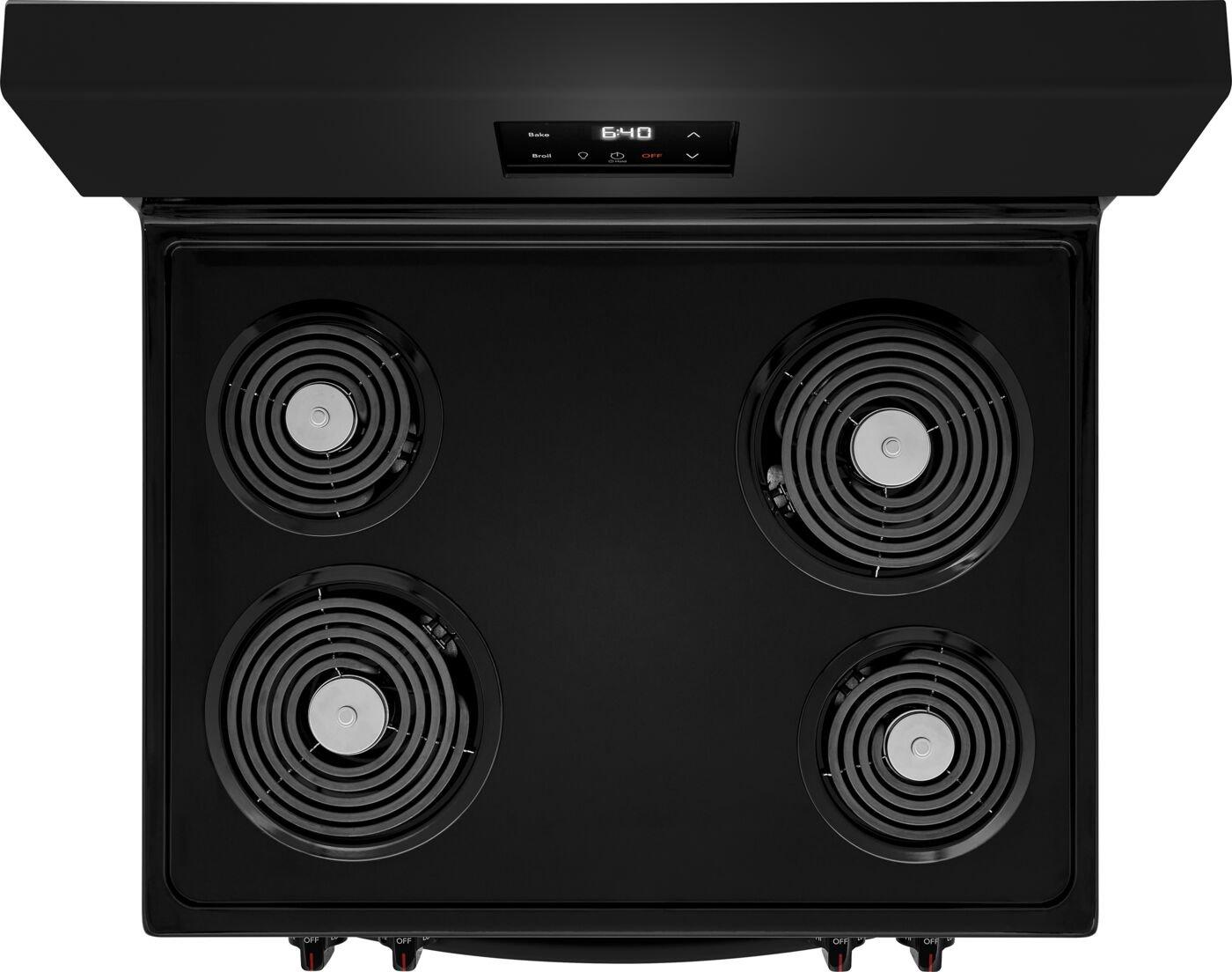 30 in. 4-Burner Electric Freestanding Range in Black 