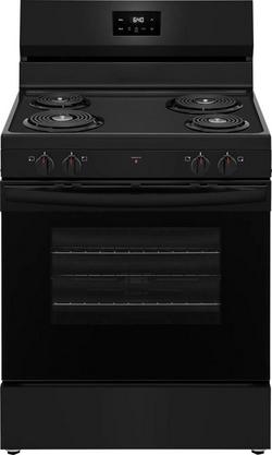 30 in. 4-Burner Electric Freestanding Range in Black