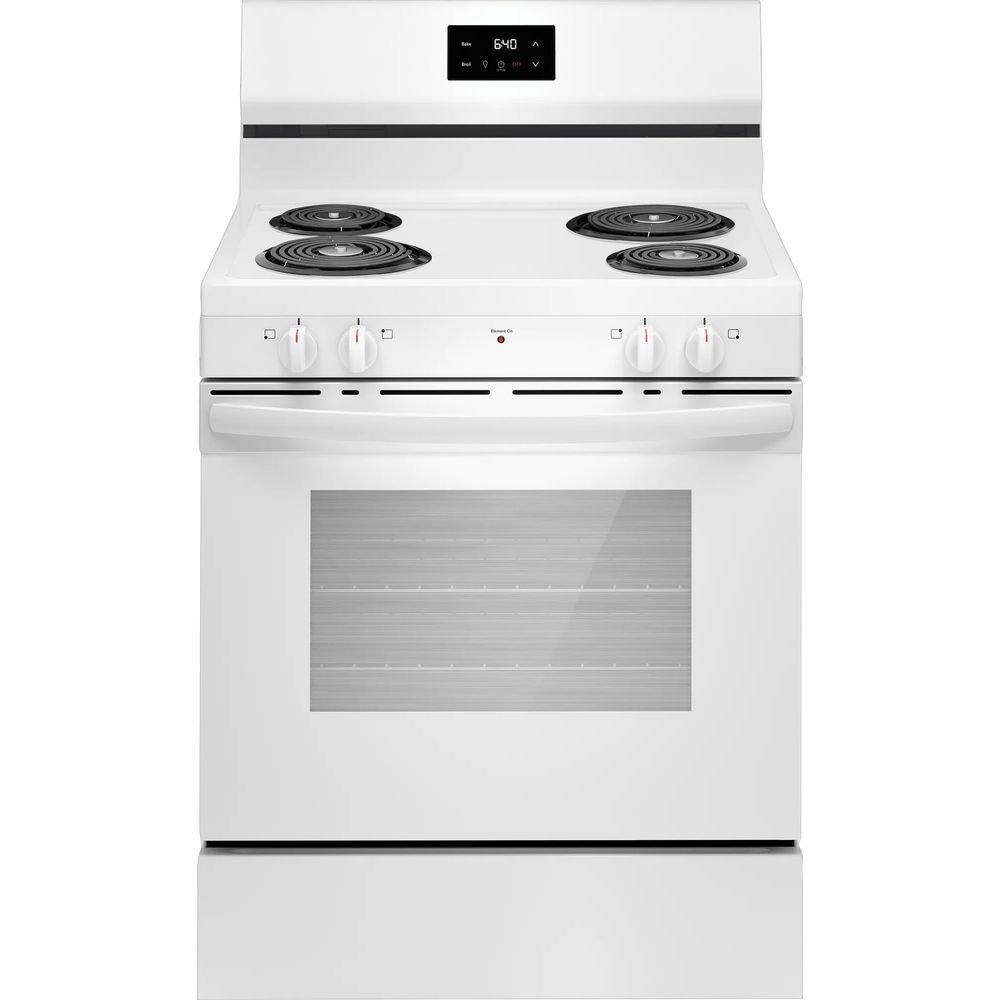 30 in. 4-Burner Electric Freestanding Range in White 