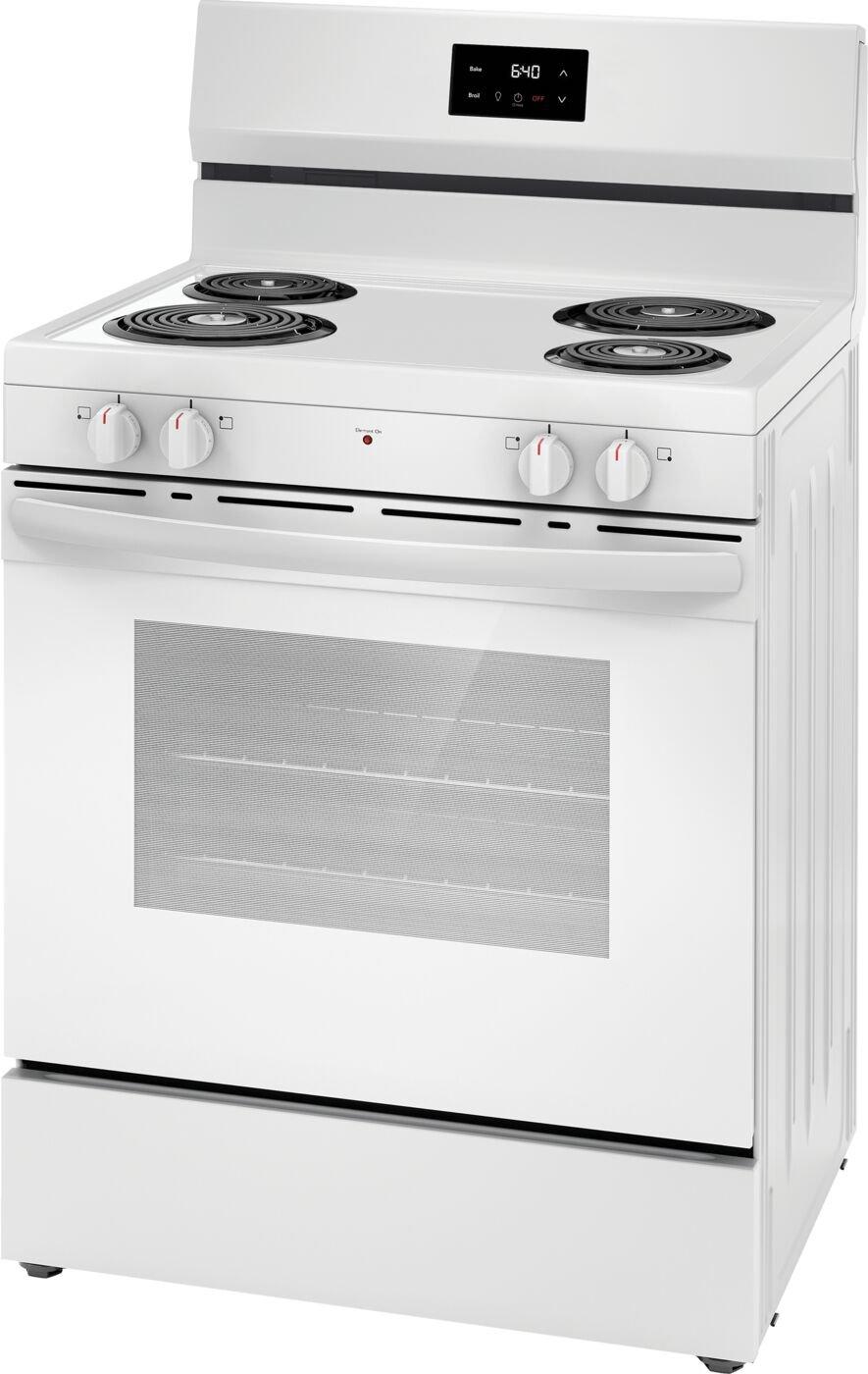 30 in. 4-Burner Electric Freestanding Range in White 