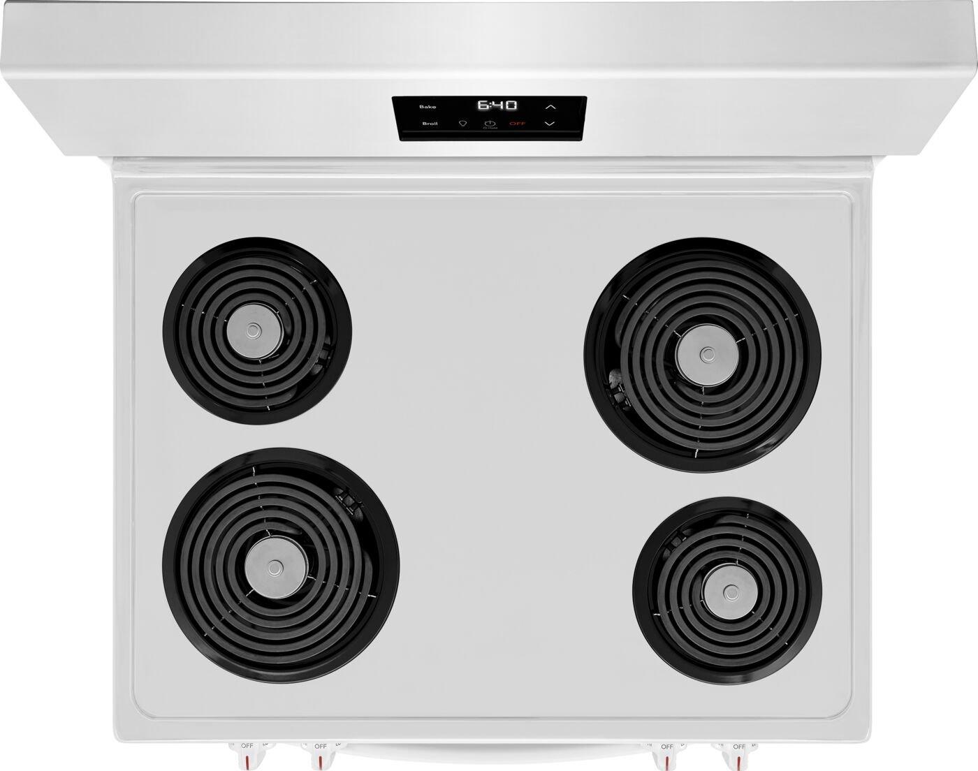 30 in. 4-Burner Electric Freestanding Range in White 