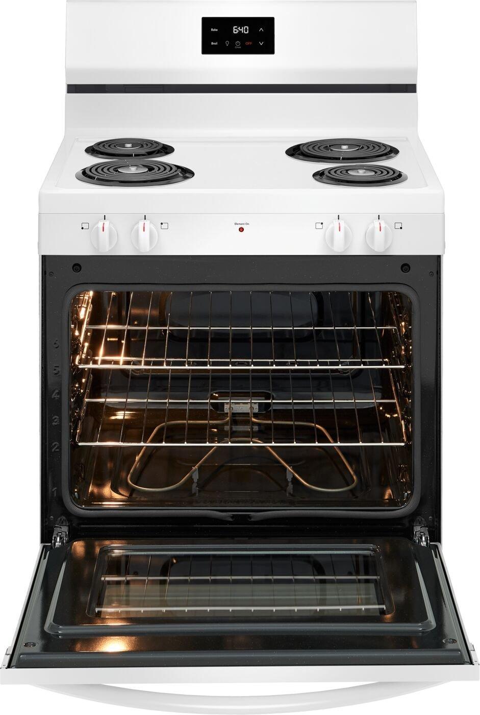30 in. 4-Burner Electric Freestanding Range in White 