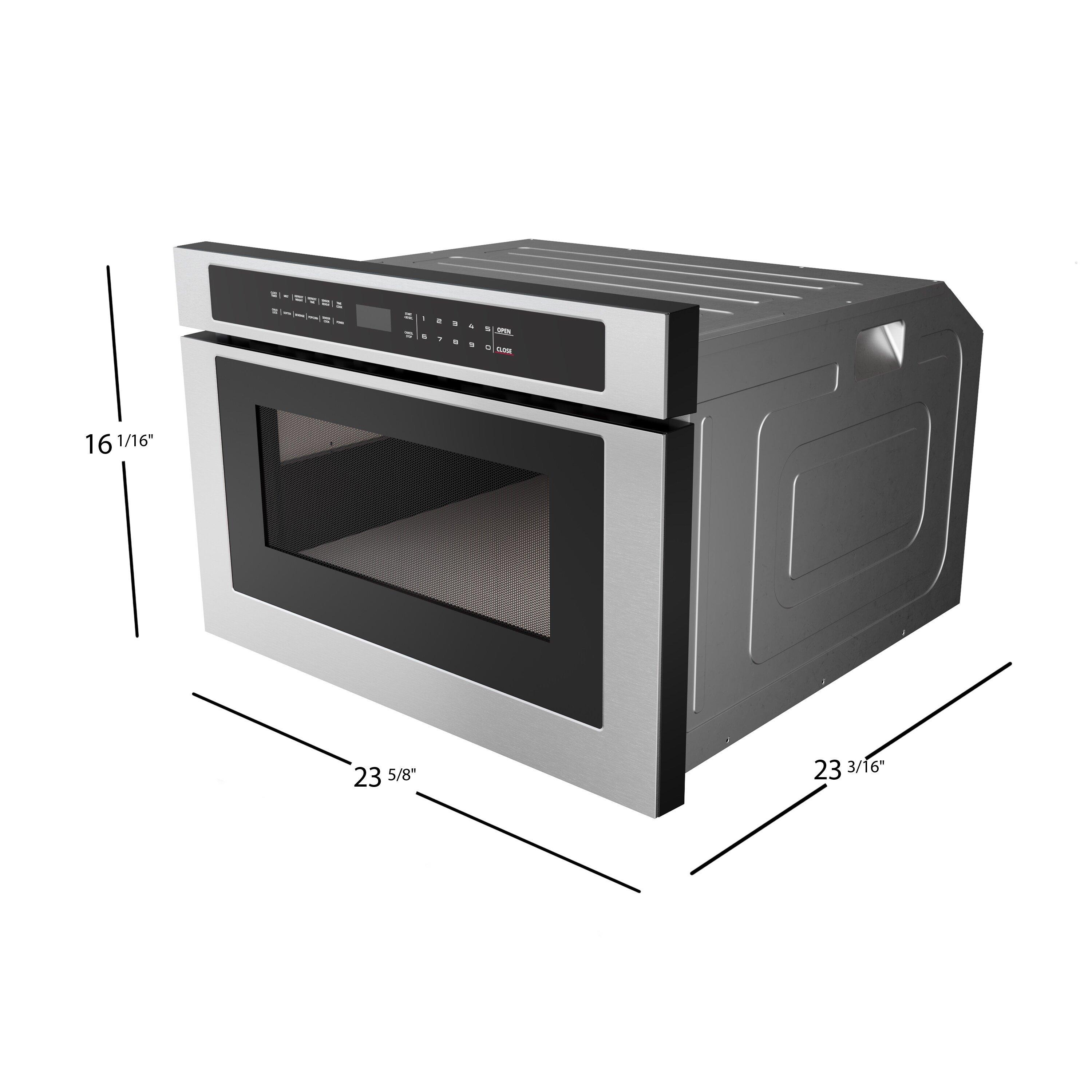 24 in. Built-In Drawer Microwave in Stainless Steel 